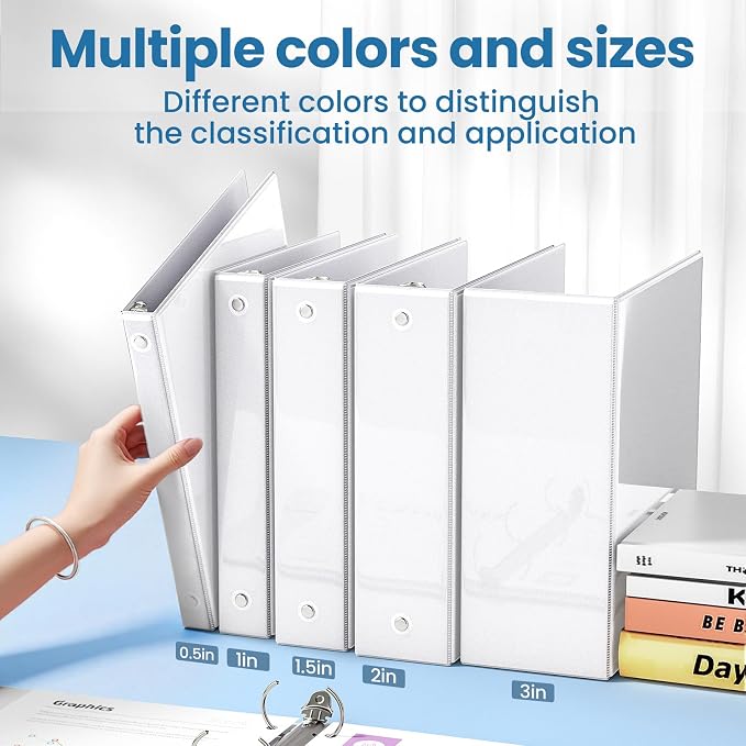 SUNEE 3 Ring Binder 3 Inch 1 Pack - Image 5