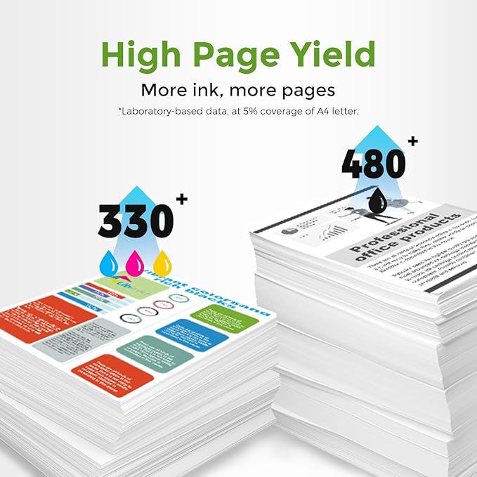 62XL Ink Cartridges Black and Color Replacement for HP 62 XL Hp62XL Cartridge for Envy 5660 7640 7645 5540 5549 OfficeJet 5745 5740 5741 8040 (2 Pack)-DeskLoop Office