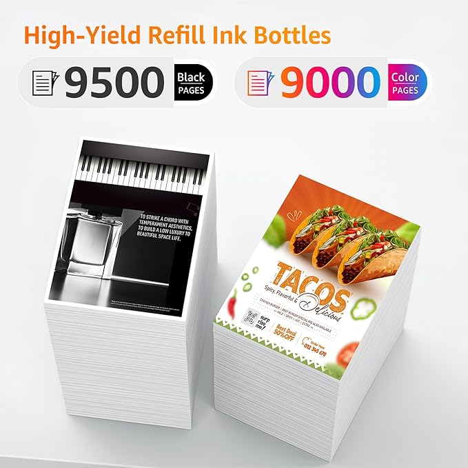 Jeoskarky Compatible for HP 31xl Color HP 32xl Black Ink Bottle for HP Smart Tank 7602 6001 5101 7301 6000 5102 5000 5103 7002 7001 7302 Series for Smart Tank Plus 651 551 Printers (4 Bottles)-DeskLoop Office