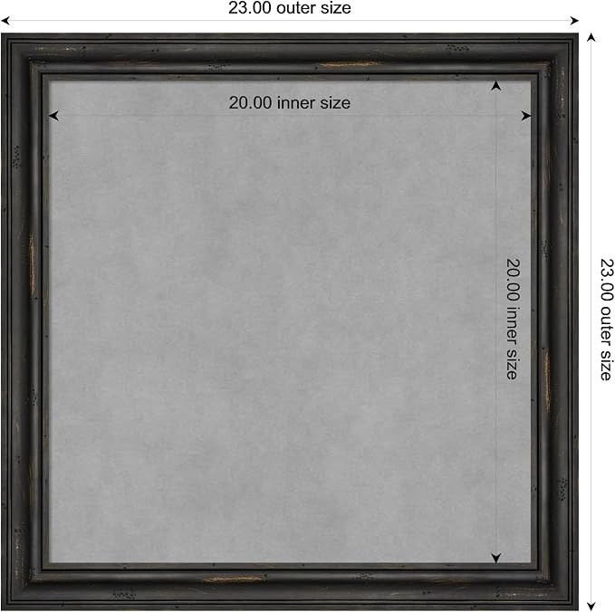 Amanti Art Black Framed Magnetic Board 23x23 Medium Vision Board - Image 4