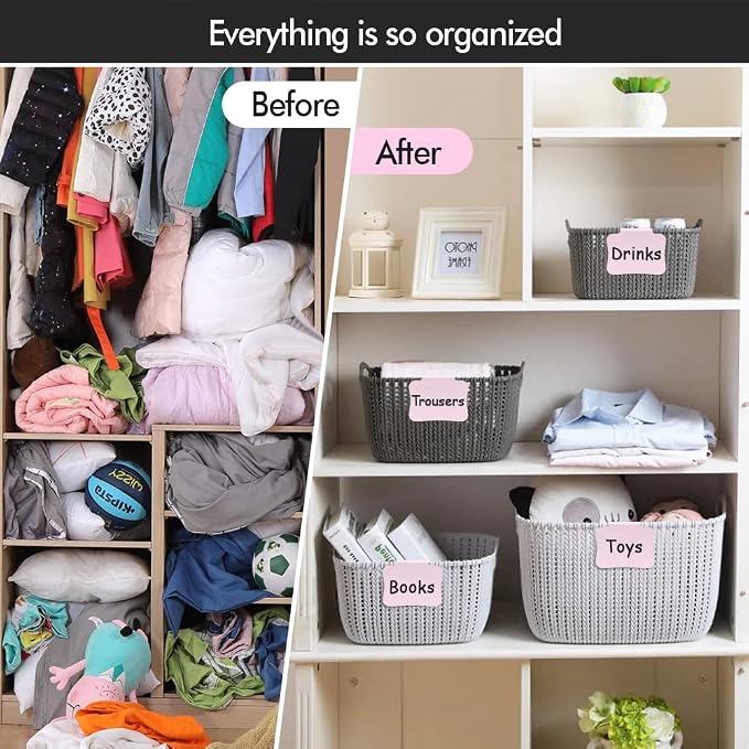20PCS Basket Labels Clip On, Removable Plastic Bin - Image 7