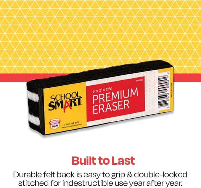 School Smart Premium Chalkboard Eraser - Image 4