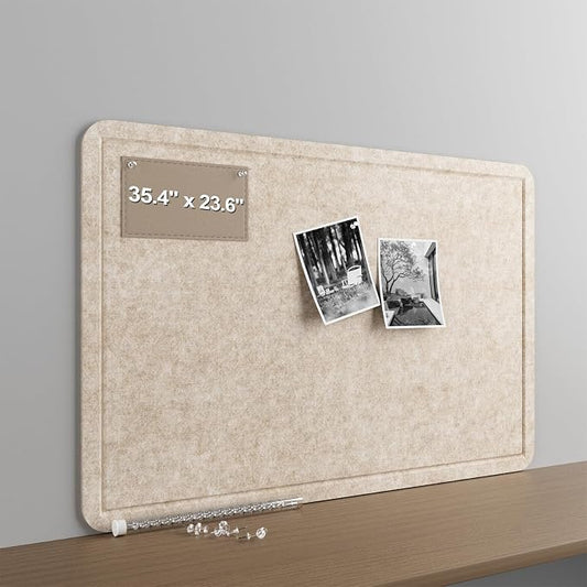 Large Felt Bulletin Board for Wall, Soft Felt Cork Board for Office, Home by CreateYourIdealSpace