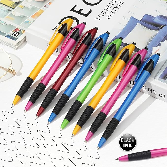 Pens Bulk, 60 Pack Gripped Slimster Ballpoint Pens Black Ink | 1.0mm Smooth - Image 2