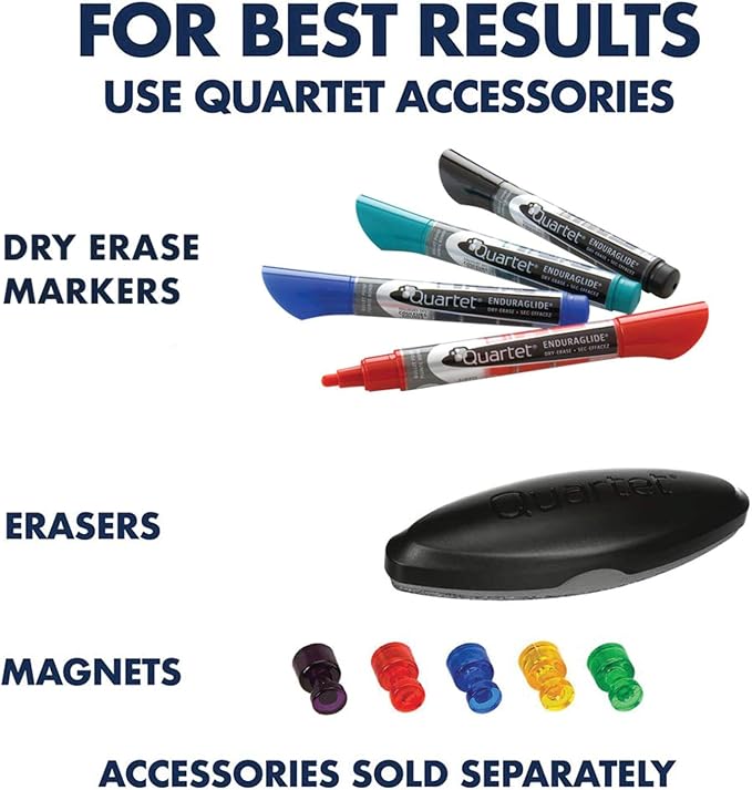 Quartet Dry Erase Magnetic White Board 48"W x 36"H, Porcelain Whiteboard - Image 7