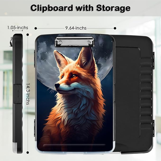 Clipboard with Storage, Office Supplies Nursing Clipboards Folder with Pen - Image 2