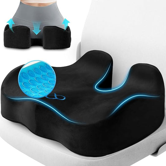 CushyOasis Seat Cushion, Gel Chair Cushions, Office Chair Cushions, Anti-Slip by CushyOasis