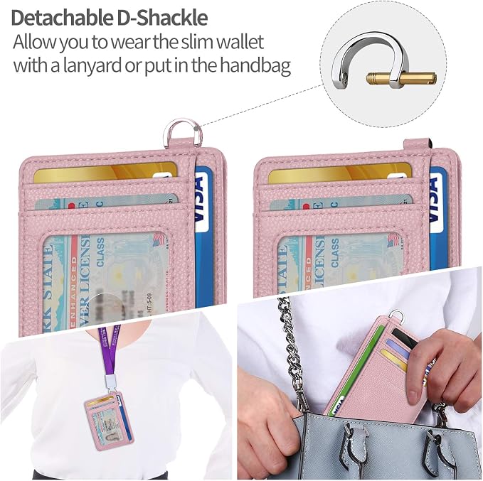 Slim Minimalist Front Pocket Wallet, RFID Blocking Credit Card Holder Wallet - Image 6