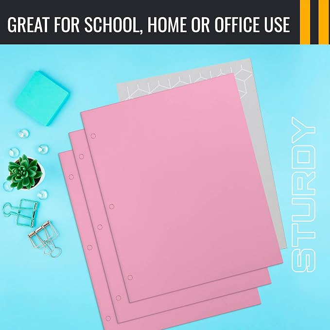 Better Office Products Two Pocket Portfolio Folders, Letter Size Paper Folders - Image 6