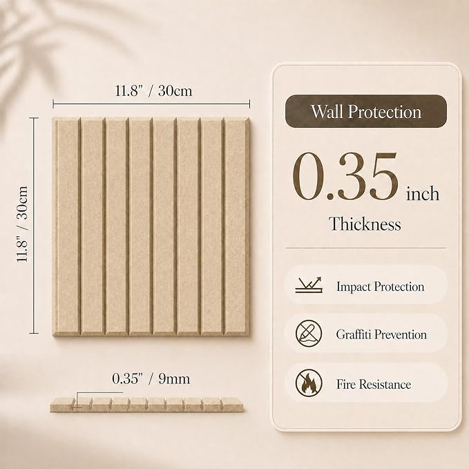 Stripe Felt Bulletin Board Tiles, Cork Board Alternative 48 x 36 in | 0.35 in - Image 2