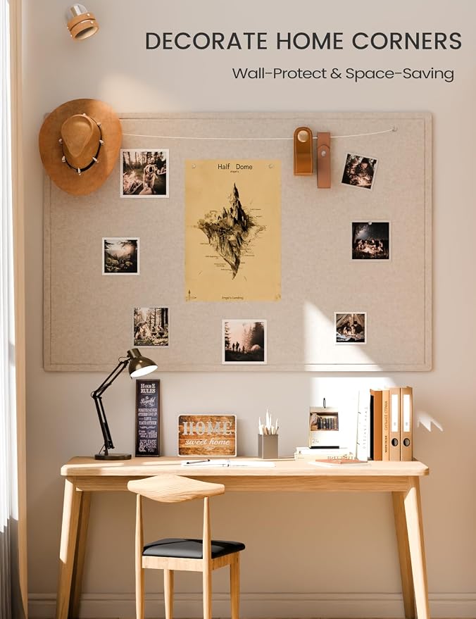 Fluxynara Large Bulletin Board, 70.8" x 47.2" Cork Board Alternative - Image 4