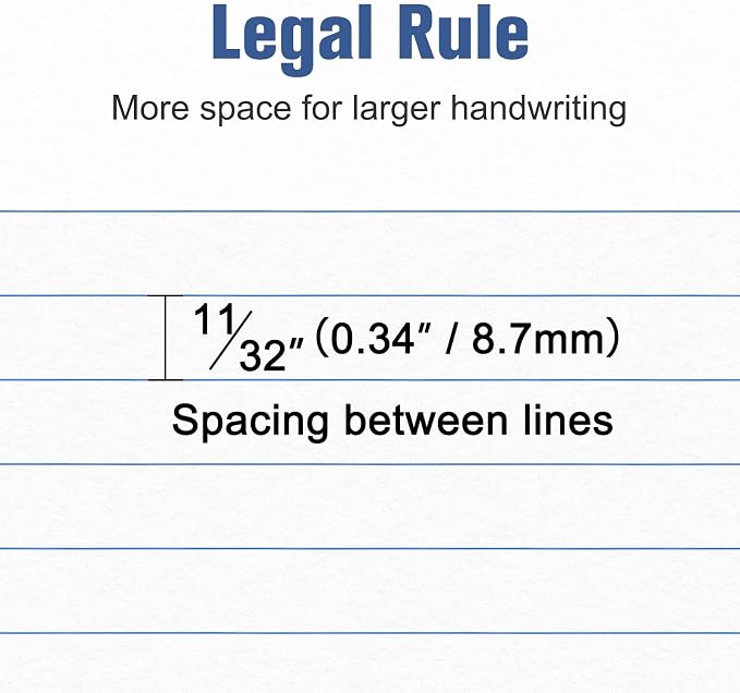 3 Pack White Legal Pads 8.5 x 11 Wide Ruled Note Pad 50 Sheets Notepads Micro - Image 3