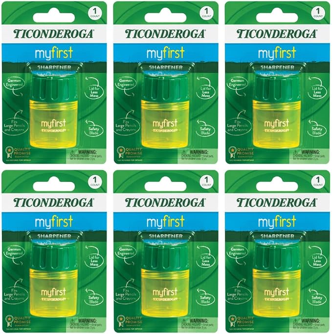 Ticonderoga My First Pencil Sharpener, 1 Hole, Large Barrel by Ticonderoga