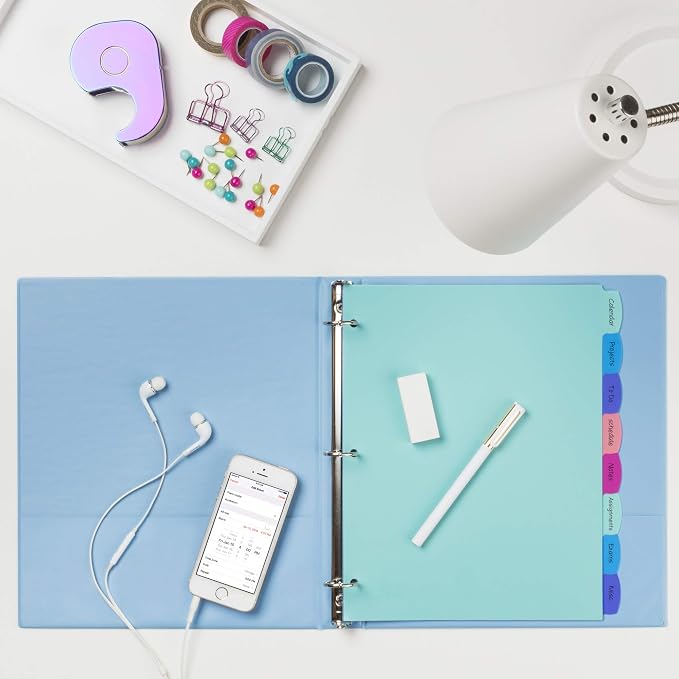 Avery Write & Erase Dividers for 3 Ring Binders, 8 Tabs per Set, Binder - Image 6