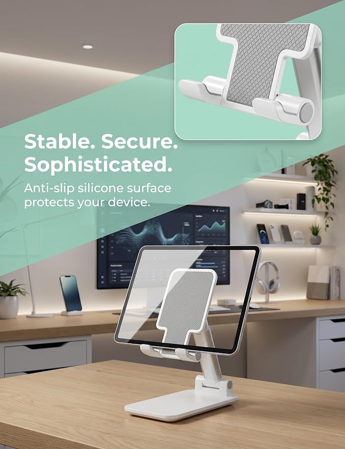 Phone Stand for Desk Cell Phone Holder Stands for iPhones | Mini, Fully Foldable - Image 3