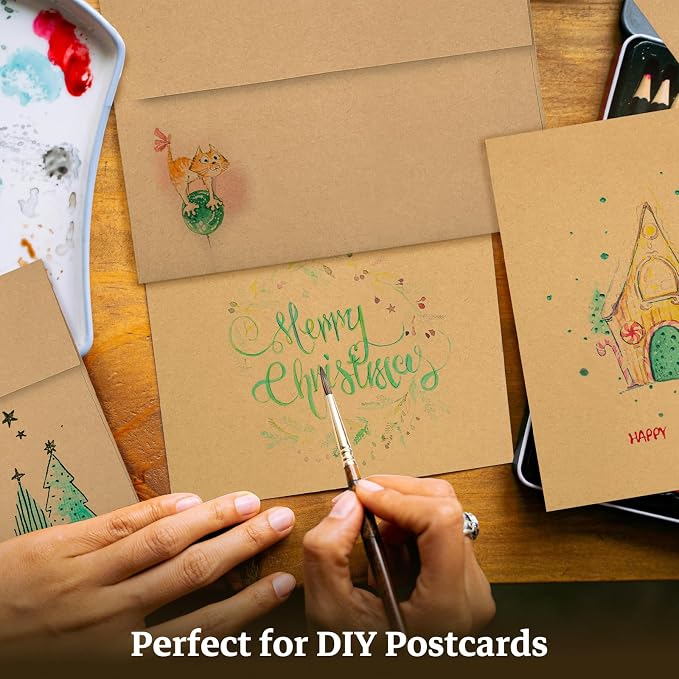 5x7 Brown Kraft Blank Note Cards - Image 3