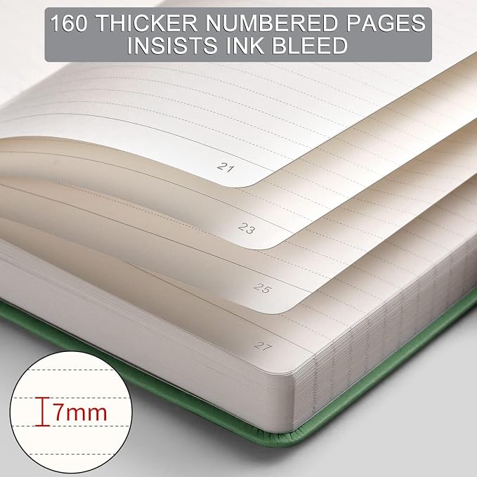 AHGXG Lined Journal Notebook, 320 Numbered Pages Thick Journal - Image 3