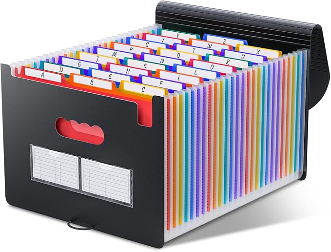 ThinkTex 26 Pockets File Folder, A4 Accordion File Organizer, Letter Size by ThinkTex