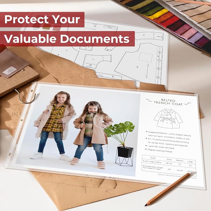 Dunwell 11x17 Sheet Protectors Landscape -, 11 x 17 Ledger Size Plastic Sleeves - Image 8