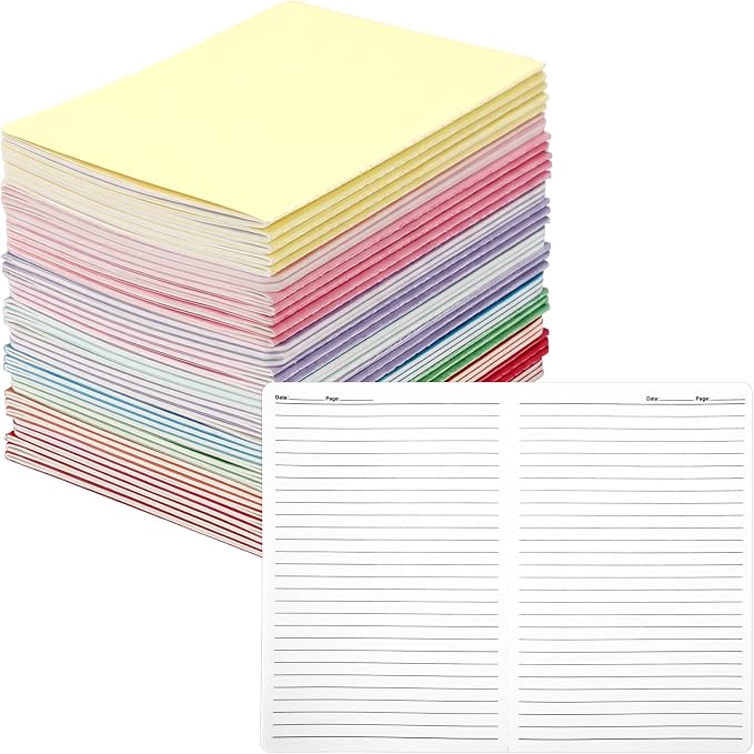 BESARME 30 Pcs A5 Lined Notebook Bulk, A5 Journaling Notebooks End of Year Gifts by BESARME