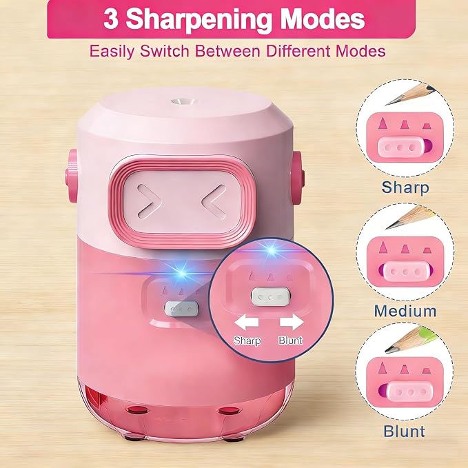 Electric Pencil Sharpener for Classroom Home, Automatic Colored Pencil - Image 3
