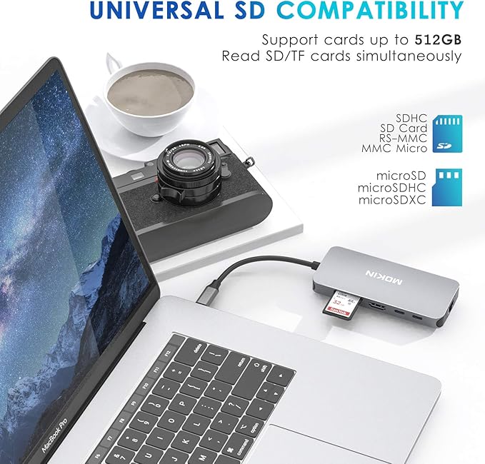 USB C Adapters for MacBook Pro/Air,Mac Dongle with 3 USB Port,USB C to HDMI, USB C to RJ45 Ethernet,MOKiN 9 in 1 USB C to HDMI Adapter,100W Pd Charging, USB C to SD/TF Card Reader USB C Hub-DeskLoop Office