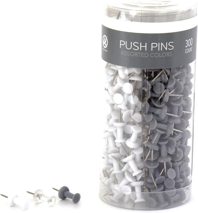 U Brands Push Pins, Steel Point by UBrands