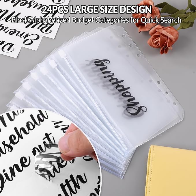 SKYDUE Budget Binder with 8pcs Zipper Envelopes, Money Organizer - Image 6