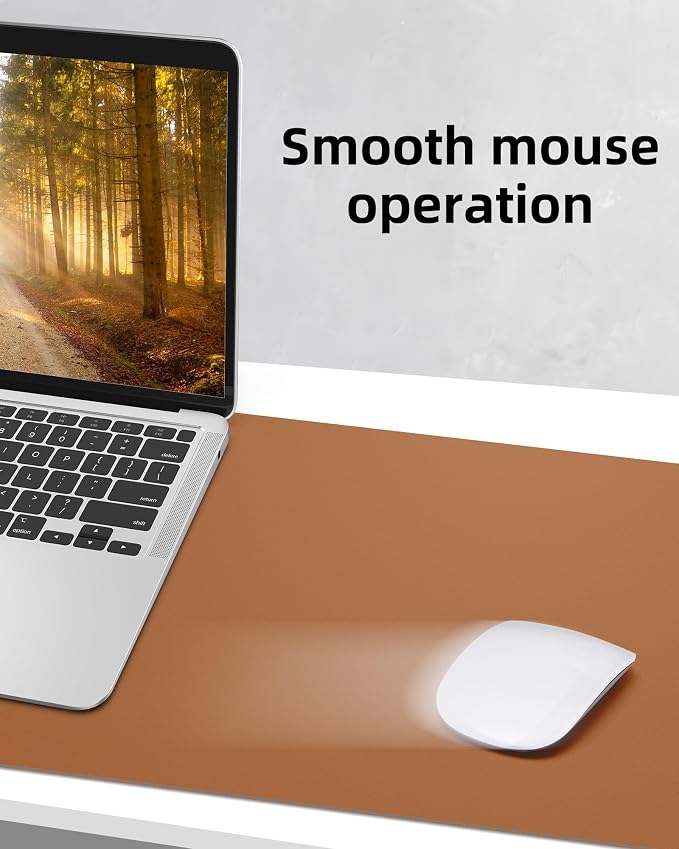 AFIING Leather Desk Pad Protector, Mouse Pad, Office Desk Mat, Non-Slip PU - Image 5