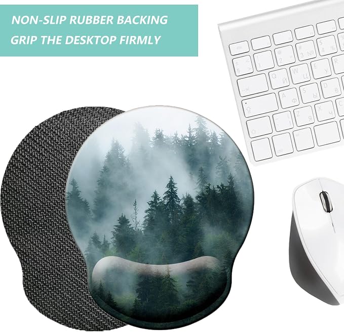 Mouse Pad with Wrist Support, Ergonomic Mouse Pad with Memory Foam Wrist Rest - Image 4