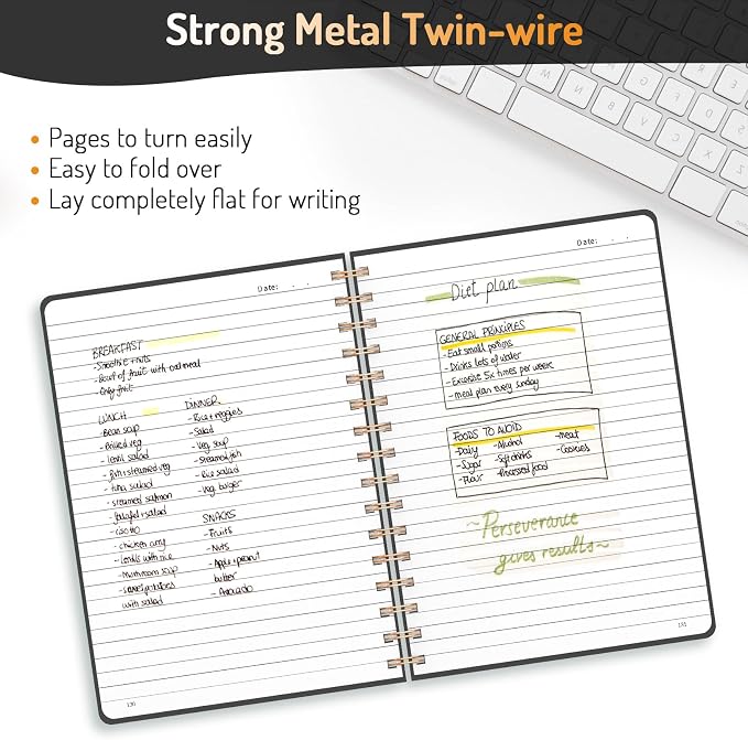 Forvencer Lined Spiral Journal Notebook - Image 3