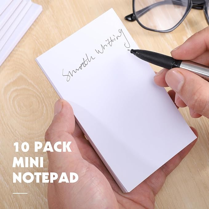 Thboxes 10 Pack 3" x 5" Blank Note Pads, 50 Sheets Each | 80gsm FSC Paper - Image 4