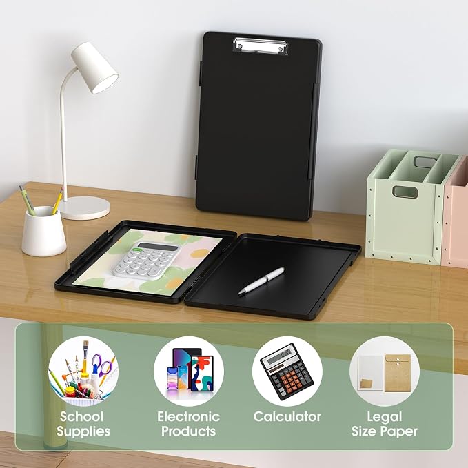 Legal Size Clipboard with Storage, 8.5 x 14 Clip Board, Folio & Side-Opening - Image 6