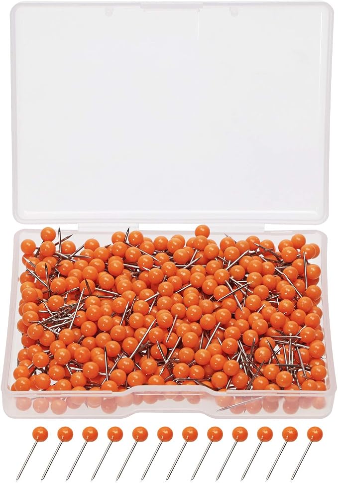 Tupalizy 1/8 Inch Small Round Ball Head Decorative Push Pins Map Thumb Tacks by Tupalizy