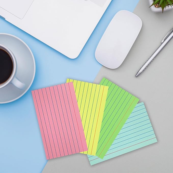 200 Sheets Colored Index Cards 3x5 Ruled, Thick Flash Cards - Image 6