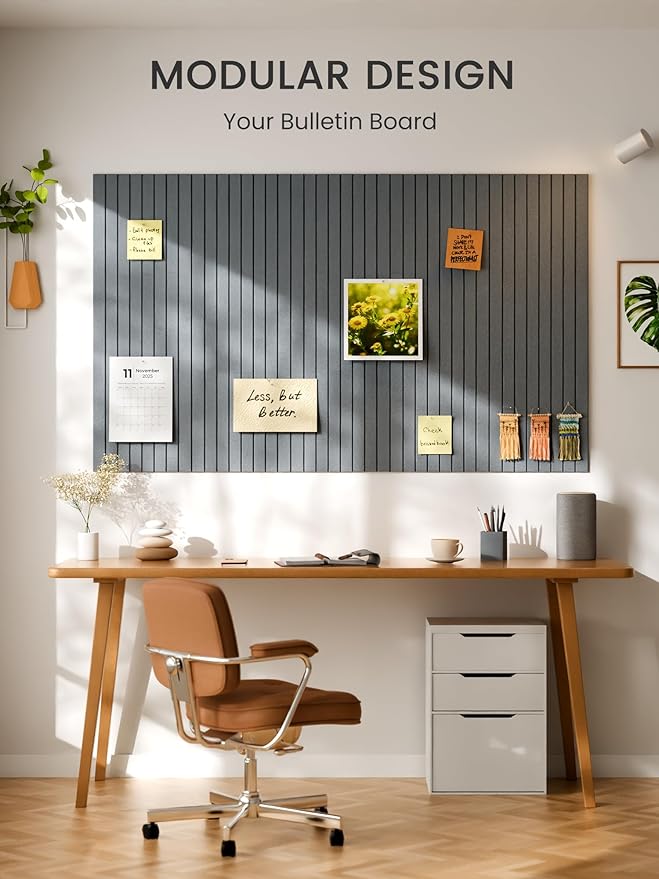 Bumusty Large Cork Board Alternative-48 x 36" Felt Bulletin Board Tiles - Image 6