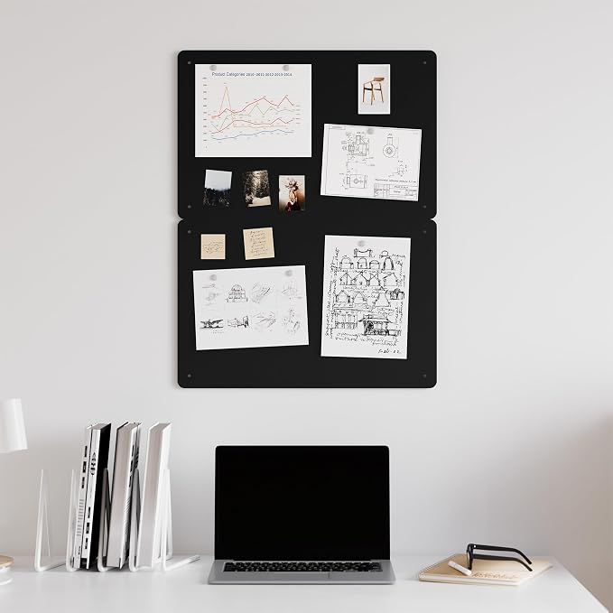 2 Pack Magnetic Board for Wall, 17.5" x 11.4" Magnet Bulletin Memo Board - Image 5