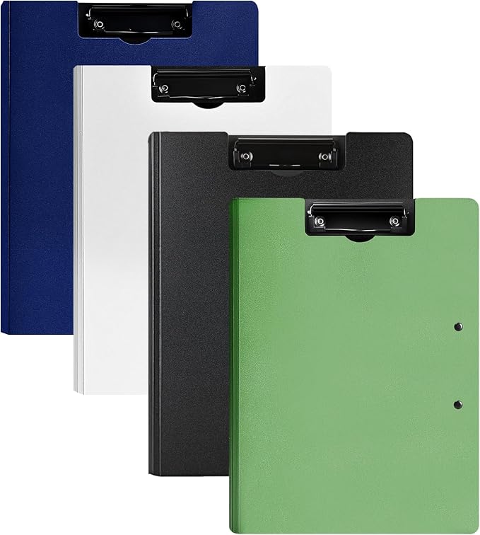 4 Pack Foldable Clipboards, A4 Clipboard Folder, Office Clipboard Folder by MUYICS