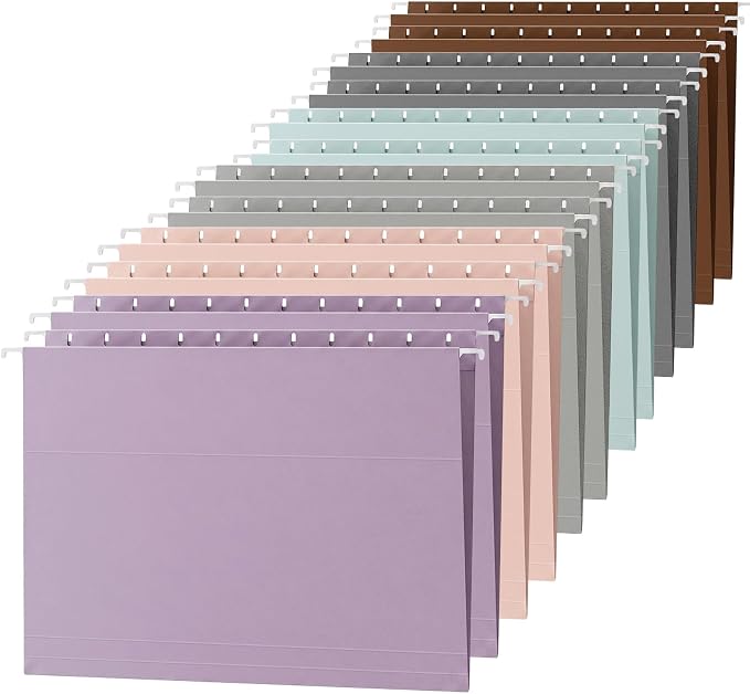 12 Pack Decorative Hanging File Folders, Letter Size by Trandraft