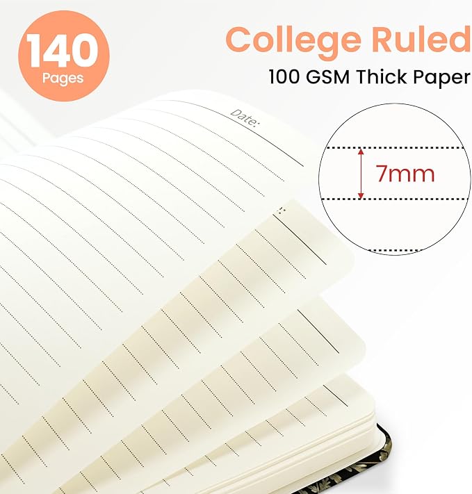 ZOTIA Lined Spiral Journal for Women, A5 Pretty Hardcover Notebook for Work - Image 2