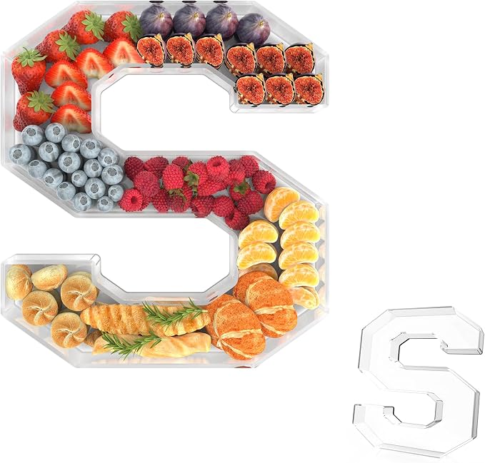 13.8" Acrylic Letter Charcuterie Tray, Charcuterie Letters Fillable Box by Tdsuco