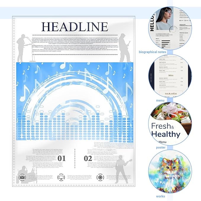 VOKOY 30 Pack No Holes Sheet Protectors, 8.5" x 11", Letter Size Heavy Duty - Image 3