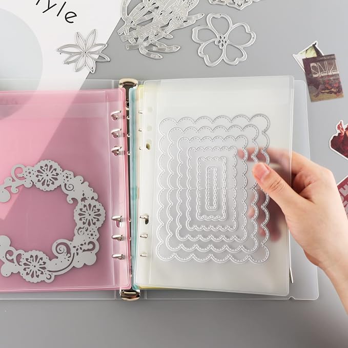 10 Pack A5 Size Plastic Binder Pockets, 6 Holes Waterproof PVC Folders Loose - Image 4