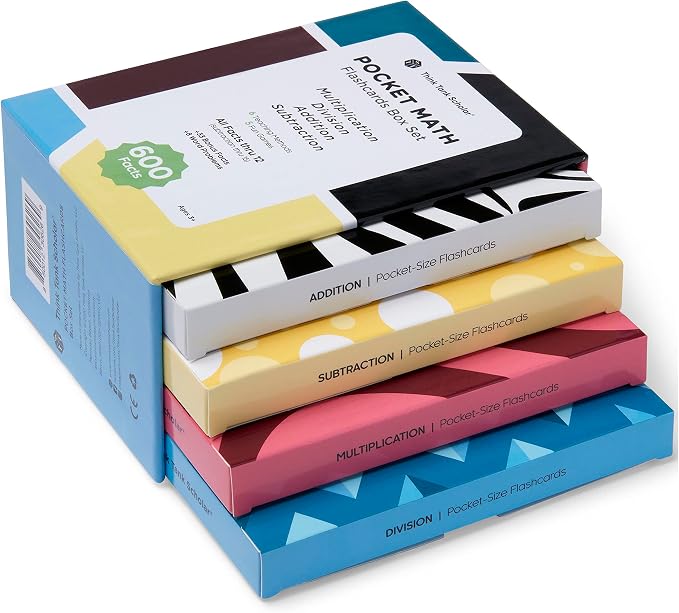 Award-Winning Math Flash Cards – 600 Addition, Subtraction, Homeschool & by ThinkTankScholar