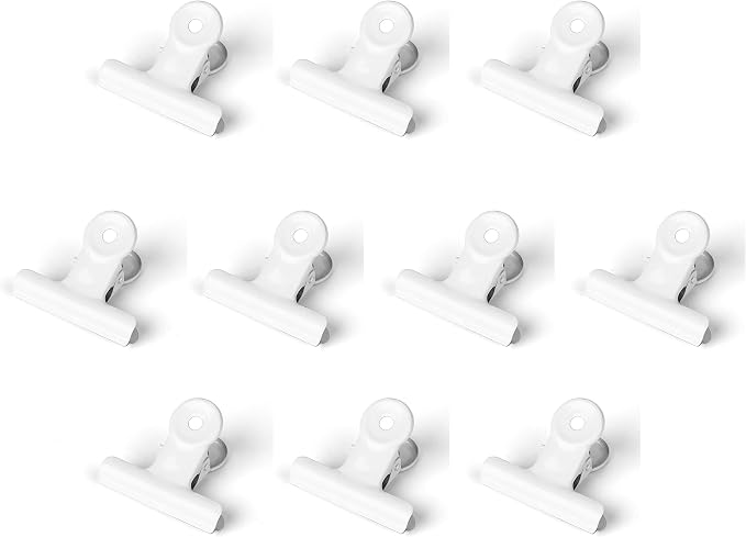 20 Pack 2 Inch Polished Steel Clips, Metal Bulldog Binder Clips, Large Hinge by HomeImpel
