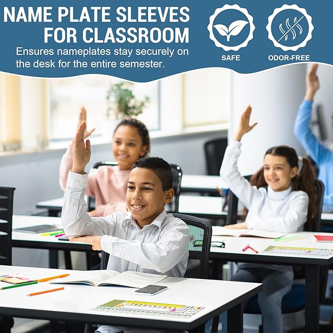 40 PCS Nameplate Pocket, 10.9" x 3.7" Adhesive Desk Nameplates Easy Remove - Image 5