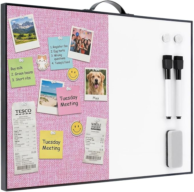 Small White Board Cork-Board Combo by TSJOFFICE-WipeCleanThinkGreenWorkSmart