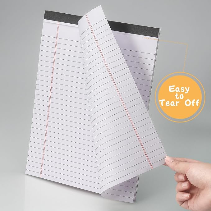ZZTX Legal Pad 8.5x11 Inch White Lined 50 Sheets 1 Pack | A4 letter, Thick & - Image 5