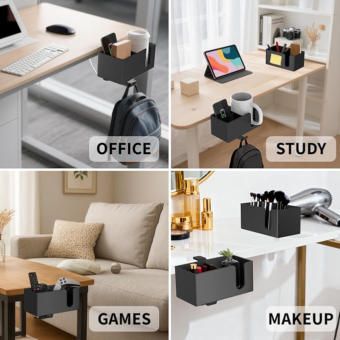 OOKUU 4-in-1 Desk Organizer- Large Desk Cup Holder Clamp - Image 6