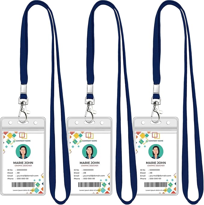 3 Pack Clear ID Badge Holder by koorito